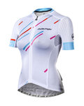 MONTON Kurzarm Fahrradtrikot - COLORE PIOGGIA LADY - Weiß