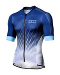 MONTON Kurzarm Fahrradtrikot - GEO-SCALE - Blau