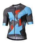 MONTON Kurzarm Fahrradtrikot - CINDER - Grau/Blau/Rot