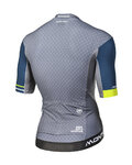MONTON Kurzarm Fahrradtrikot - VENUCIA - Gelb/Blau/Grau