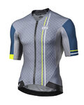 MONTON Kurzarm Fahrradtrikot - VENUCIA - Gelb/Blau/Grau