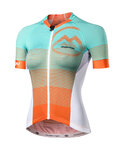 MONTON Kurzarm Fahrradtrikot - ALANYA LADY - Grün/Orange/Weiß
