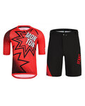 MONTON MTB Radtrikot und Hose - POW MTB - Rot/Schwarz