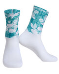 MONTON Klassische Fahrradsocken - WILDFLOWER - Grün/Weiß