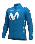 ALÉ Langarm Fahrradtrikot für den Winter - MOVISTAR 2020 WINTER - Hellblau