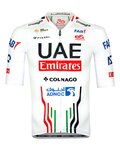 PISSEI Kurzarm Fahrradtrikot - UAE TEAM EMIRATES OFFICIAL 2024 - Weiß/Rot/Schwarz