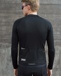 POC Langarm Fahrradtrikot für den Winter - THERMAL LITE  - Schwarz