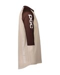 POC Kurzarm Fahrradtrikot - MTB PURE 3/4 - Braun/Beige