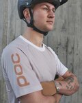 POC Kurzarm Fahrradtrikot - MTB PURE - Beige/Weiß