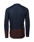 POC Langarm Fahrradtrikot für den Sommer - MTB PURE - bordeaux/Blau
