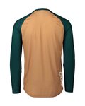 POC Langarm Fahrradtrikot für den Sommer - MTB PURE - Grün/Braun