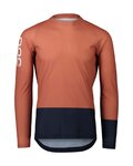 POC Langarm Fahrradtrikot für den Sommer - MTB PURE - Orange/Blau