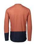 POC Langarm Fahrradtrikot für den Sommer - MTB PURE - Orange/Blau
