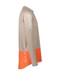POC Langarm Fahrradtrikot für den Sommer - MTB PURE - Braun/Orange