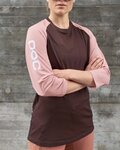 POC Kurzarm Fahrradtrikot - MTB PURE 3/4 LADY - Braun/Rosa