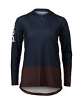 POC Langarm Fahrradtrikot für den Sommer - MTB PURE LADY - Braun/Blau