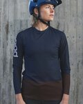 POC Langarm Fahrradtrikot für den Sommer - MTB PURE LADY - Braun/Blau