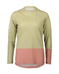 POC Langarm Fahrradtrikot für den Sommer - MTB PURE LADY - Beige/Rosa