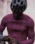 POC Langarm Fahrradtrikot für den Sommer - ESSSENTIAL ROAD - Schwarz/bordeaux