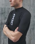 POC Kurzarm Fahrradtrikot - ESSENTIAL ROAD LOGO - Schwarz