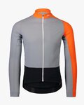 POC Langarm Fahrradtrikot für den Winter - ESSENTIAL ROAD MID - Schwarz/Orange/Grau