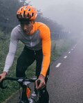 POC Langarm Fahrradtrikot für den Winter - ESSENTIAL ROAD MID - Schwarz/Orange/Grau