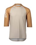 POC Kurzarm Fahrradtrikot - MTB PURE 3/4 - Braun/Beige