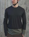 POC Langarm Fahrradtrikot für den Sommer - MTB PURE - Grün/Schwarz