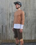 POC Langarm Fahrradtrikot für den Sommer - MTB PURE - Weiß/Braun