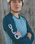 POC Kurzarm Fahrradtrikot - MTB PURE 3/4 LADY - Blau/Hellblau