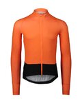 POC Langarm Fahrradtrikot für den Sommer - ESSENTIAL ROAD - Orange/Schwarz