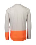 POC Langarm Fahrradtrikot für den Sommer - MTB PURE - Grau/Orange