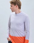 POC Langarm Fahrradtrikot für den Sommer - MTB PURE - Grau/Orange