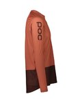 POC Langarm Fahrradtrikot für den Sommer - MTB PURE - Braun/Orange