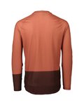 POC Langarm Fahrradtrikot für den Sommer - MTB PURE - Braun/Orange