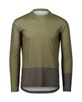 POC Langarm Fahrradtrikot für den Sommer - MTB PURE - Grün/Blau