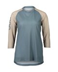 POC Kurzarm Fahrradtrikot - MTB PURE 3/4 LADY - Hellblau/Beige