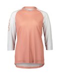 POC Kurzarm Fahrradtrikot - MTB PURE 3/4 LADY - Weiß/Rosa