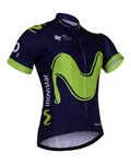 Kurzarm Fahrradtrikot - MOVISTAR 2017  - Blau/Grün