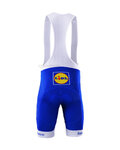 BONAVELO Kurze Fahrradhose mit Trägern - QUICKSTEP 2017 - Blau