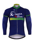 Langarm Fahrradtrikot für den Winter - ORICA 2017 WINTER - Blau