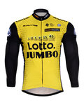 Langarm Fahrradtrikot für den Winter - LOTTO 2018 WINTER - Gelb/Schwarz