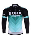 Langarm Fahrradtrikot für den Winter - BORA 2018 WINTER - Schwarz/Grün