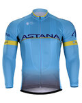 Langarm Fahrradtrikot für den Sommer - ASTANA 2018 SUMMER - Hellblau