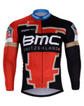 Langarm Fahrradtrikot für den Sommer - BMC 2018 SUMMER - Schwarz/Rot