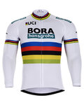 Langarm Fahrradtrikot für den Sommer - BORA UCI 2018 SUMMER - Weiß/mehrfarbig
