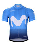 Kurzarm Fahrradtrikot - MOVISTAR UWT 2018 - Hellblau