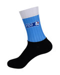 BONAVELO Klassische Fahrradsocken - FDJ 2018 - Schwarz/Weiß/Hellblau