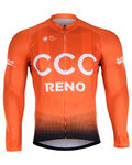 BONAVELO Langarm Fahrradtrikot für den Winter - CCC 2019 WINTER - Orange/Schwarz