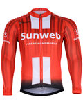 BONAVELO Langarm Fahrradtrikot für den Winter - SUNWEB 2019 WINTER - Rot